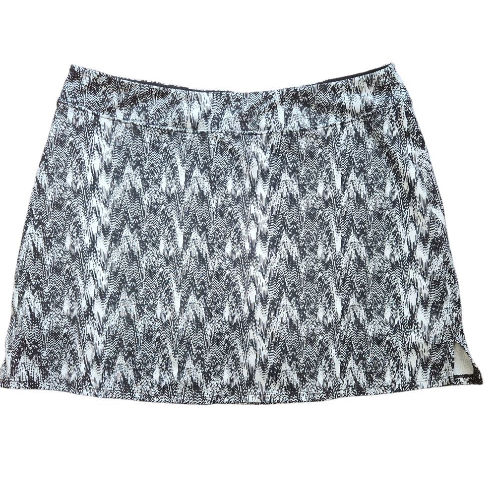 Tranquility Skort Womens XL Black & White Print Activewear - Picture 1 of 7